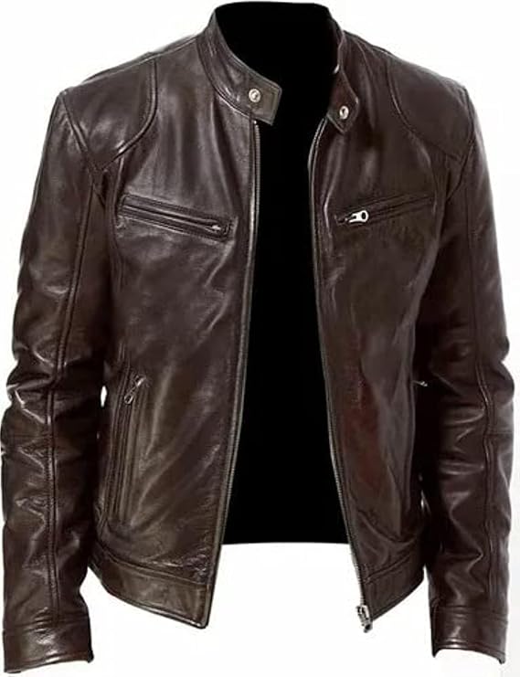 Classic Full-Grain Leather Biker Jacket